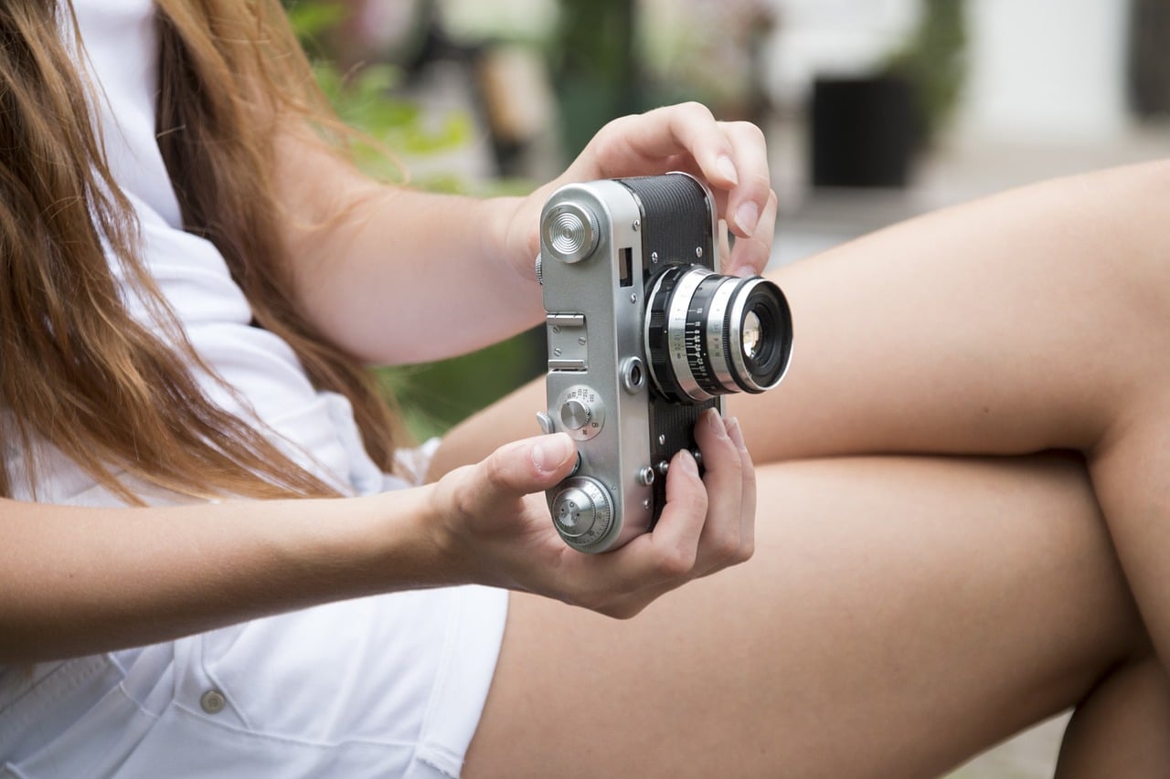 girl, camera, photography