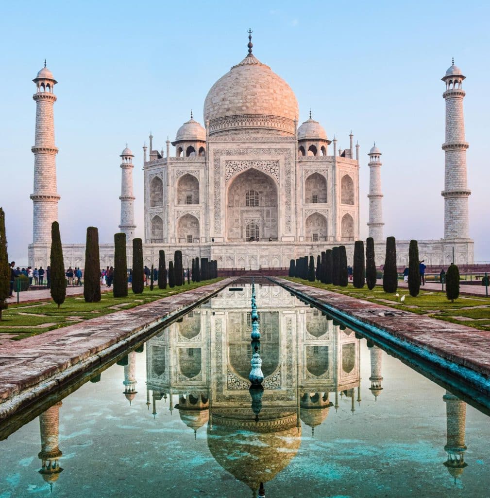 The Taj Mahal in India is a perfect example of symmetry in architecture.