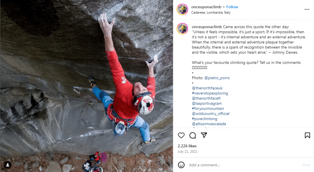 Quotes about climbing mountain for instagram.