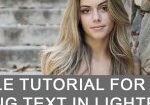SIMPLE TUTORIAL FOR ADDING TEXT IN LIGHTROOM